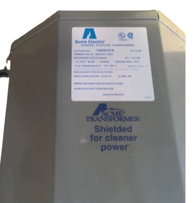 Acme Electric T2536151s Transformer 7.5 KVA 1 Phase
