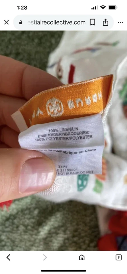 Mantón Tory Burch de lino blanco con borlados coloridos y borlas rojas nuevo sin etiquetas Foto 4 de 4