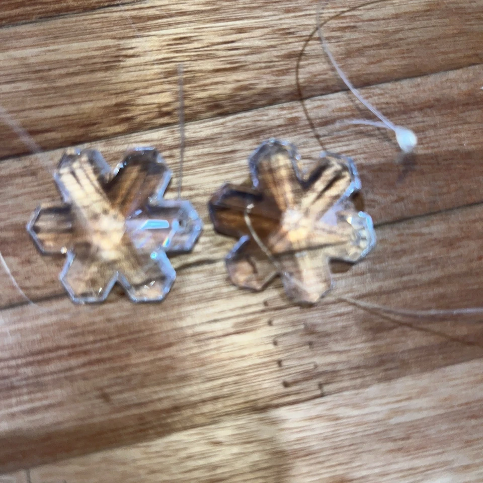 Colgante Copo de Nieve Cristalino Swarovski; RARO; De Colección Sin Caja Foto 2 de 3