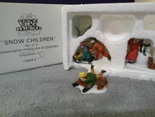 Dept. 56 "Snow Children" The Heritage Village Collection Set of 3 #5938-2