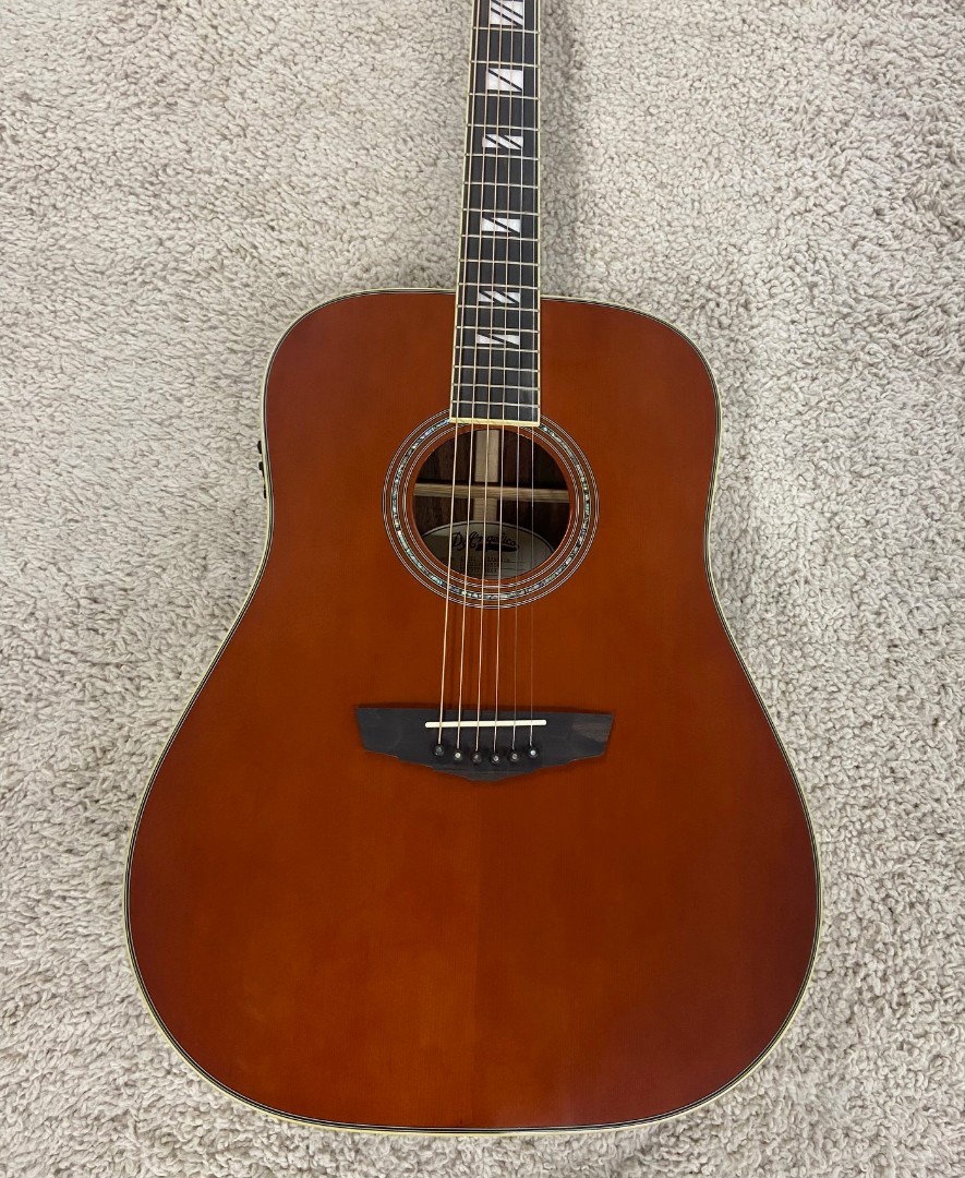 DAngelico Excel Lexington Acoustic Electric Guitar Auburn DAED300AUBGP wCase 102790₽