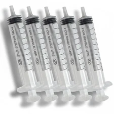 Extend Lab 10ml Plastic Syringes – Pack of 5 – Luer Slip Tip, No Needle Clear 