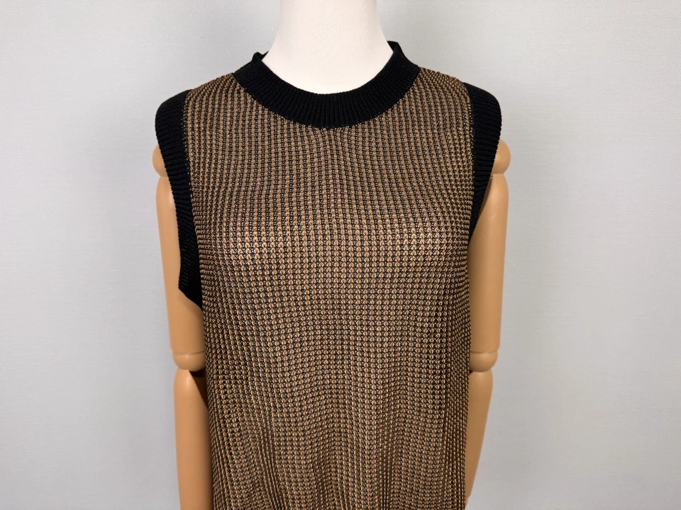 Blusa Top Wolford Bronce Transpirable Tejido Viscosa Algodón Maravillosa Sin Mangas S Foto 3 de 4