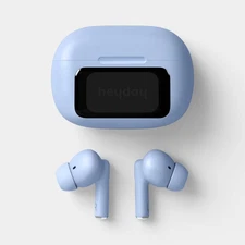 True Wireless Active Noise Cancelling Earbuds with Screen Peri Blue - heyday
