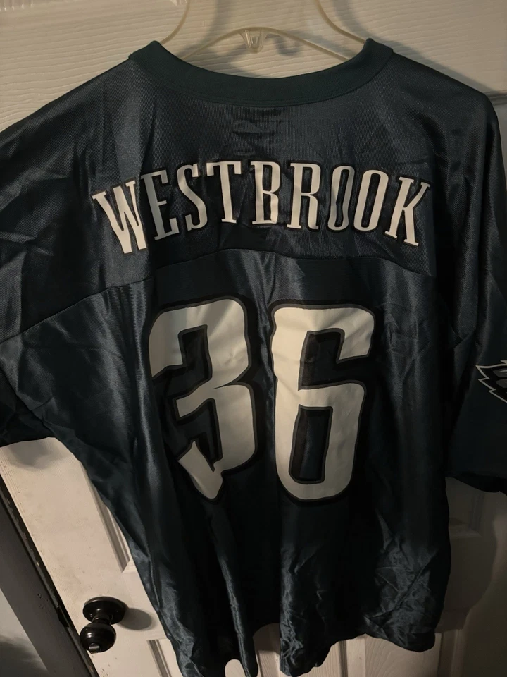 Camiseta deportiva vintage Brian Westbrook Philadelphia Eagles años 2000 talla 2XL Foto 4 de 4