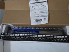 TRIPP-LITE N254-024 Cat6/Cat5 Rackmount Feed Thru Patch Panel-1U-24 Ports