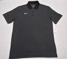 Nike Golf Stadium Dri Fit Black Stripe Golf / Casual Polo Men  s Medium M5 1899