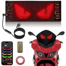 Programmable LED Car Sign 6.8"x2.7" Motorcycle Windshield RGB Eyes Display