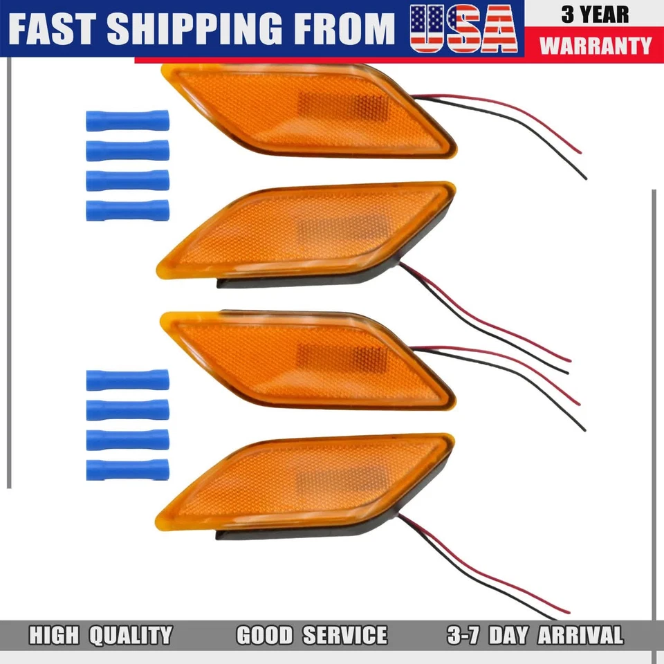 4x Left&Right LED Bumper Side Marker Light Fits Mercedes Benz E350 E550 2011-13 Foto 3 de 4