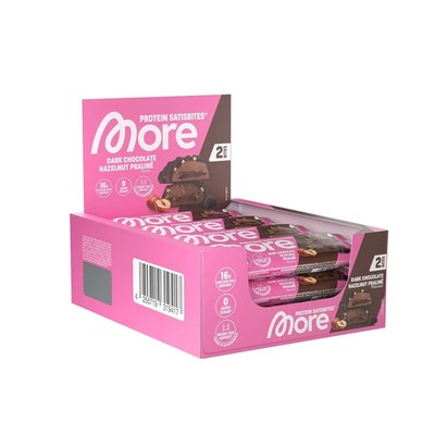 More Nutrition - Satisbites - Dark Chocolate Hazelnut Praline -12 x 2 x 25 g