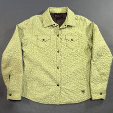Ariat Women's Quilted Floral Light Green Jacket Medium Sz M Western Casual Coat
