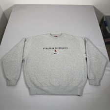 Vintage Syracuse Orange Sweatshirt Men Large Nike Gray Center Swoosh Sweater 90s