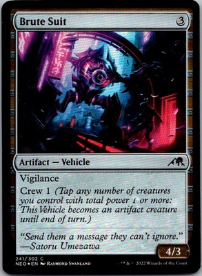 #ad Brute Suit 241 Common Kamigawa: Neon Dynasty Magic: The Gathering Foil LP $2.00