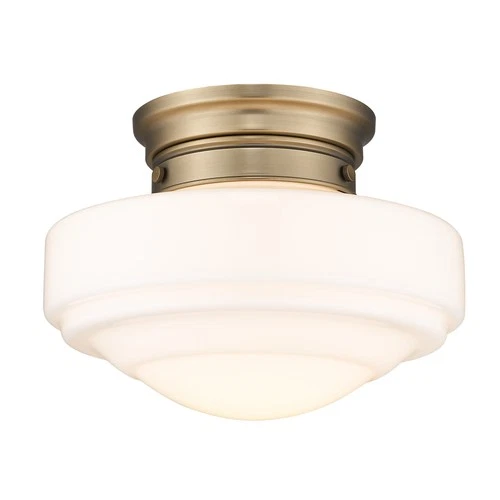 Golden Lighting 0508-SF Ingalls 12"W Semi-Flush Ceiling Fixture - Modern Brass / - Picture 1 of 12
