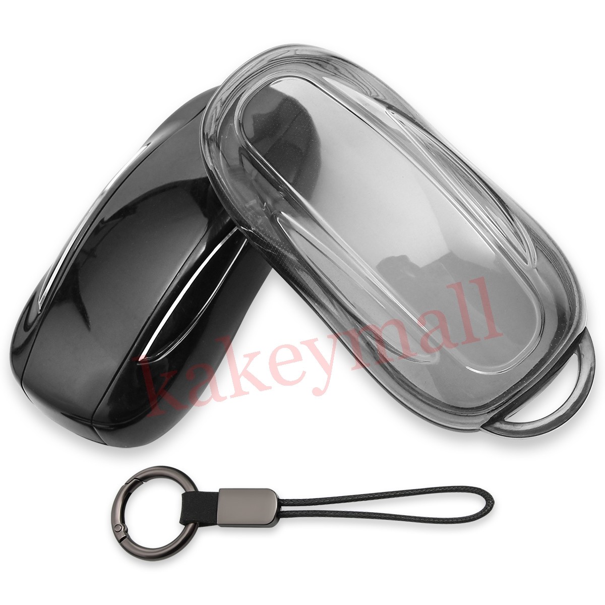 Car Smart Key Fob Cover Case Key Chain For Tesla Model X 2016-2024 Accessories