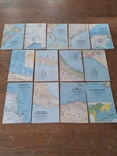 Lot of 13 National Geographic Maps * 1960s  * Nice * USA Mexico Canada Spain +