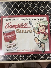 Campbell s Soup Metal Tin Sign 12x16 Vintage Style Kitchen Wall Decor