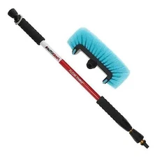 AutoCraft 10 Inch Flow-Thru Vehicle Wash Brush: Extendable Wash Brush AC93106