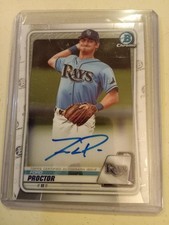 2020 Bowman Chrome Ford Proctor AUTOGRAPH #CPA-FP Rookie Baseball