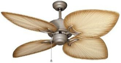 Bombay Tropical Ceiling Fan in Antique Bronze with 50'' Tan Blades