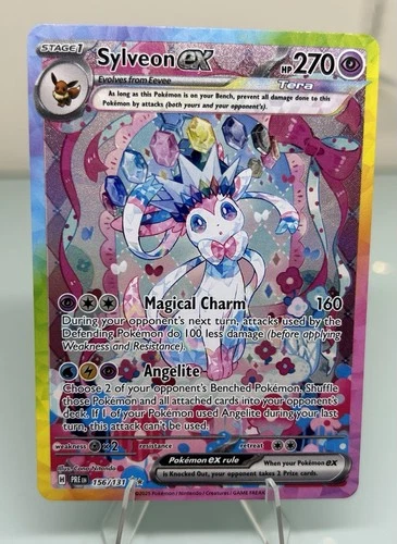 Pokemon TCG Sylveon EX  156/131 Prismatic Evolutions Illustration Holo Card NM