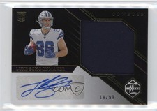 2023 Panini Limited Rookie 18/99 Luke Schoonmaker #165 Jumbo Patch Auto 5sb