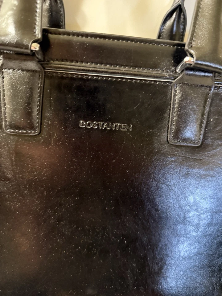 Maletín para portátil Bostanten Carol 15,6" cuero italiano negro excelente estado Foto 2 de 4