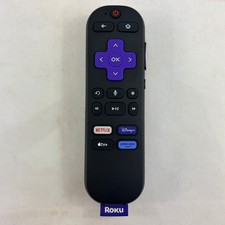 Genuine Voice Roku Remote W/ Netflix, Apple TV, Disney,  Paramount-Model RC-GZ1
