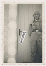 Foto Luftwaffe Pilot Flieger Fliegerkopfhaube 2.WK (2349n)