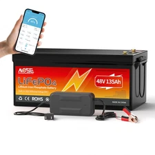 36V 48V 100Ah 105Ah LiFePO4 Bluetooth Lithium Battery 200A BMS RV Golf Cart