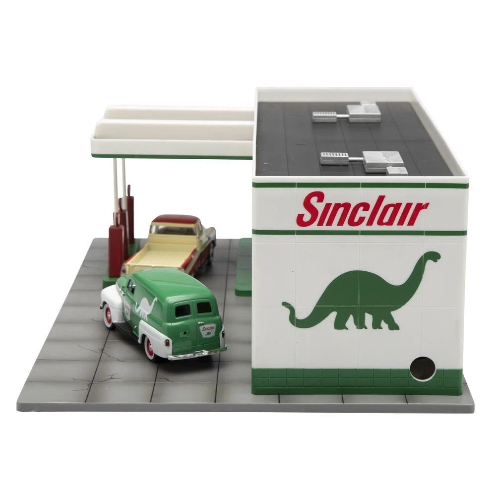 O Scale Sinclair Gas Station Model Classic Prelit Service Station Building 1:48