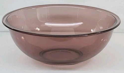 Vintage Pyrex 326 Mixing Bowl Cranberry Glass 12" Round 4qt Made In USA Visions