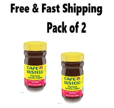 2pack Café Bustelo, Espresso Style Dark Roast Instant Coffee, 7.05 oz NEW