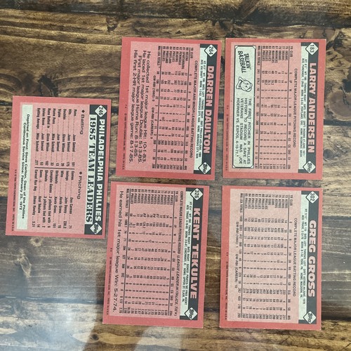 1986 Topps Phillies Near Complete Team 26/32 Hayes Daulton RC No Schmidt Carlton - Picture 4 of 10