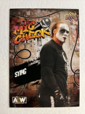 AEW Sting Luminaries 16B Series 2 Figure Walmart Exclusive+Mic Check+card 