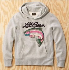 NWT Todd Snyder X LL Bean Embroidered Trout Hoodie Fish Sweatshirt Size M Medium