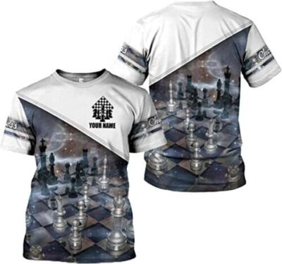 Personalized Name Chess 3D Full Color Shirt, Custom Name Chess 3D Shirt for Men,