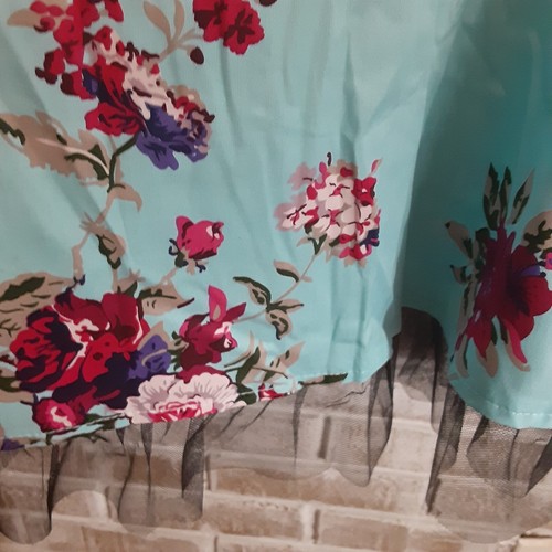 Oten Halter Dress Retro 50's inspired sz 2X Organza hem Petticoat ready - Picture 4 of 7