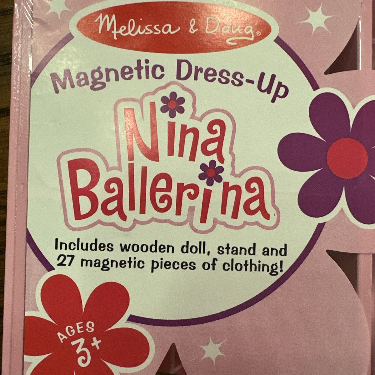 Melissa & Doug Deluxe Nina Ballerina Magnetic Dress-Up Wooden Doll