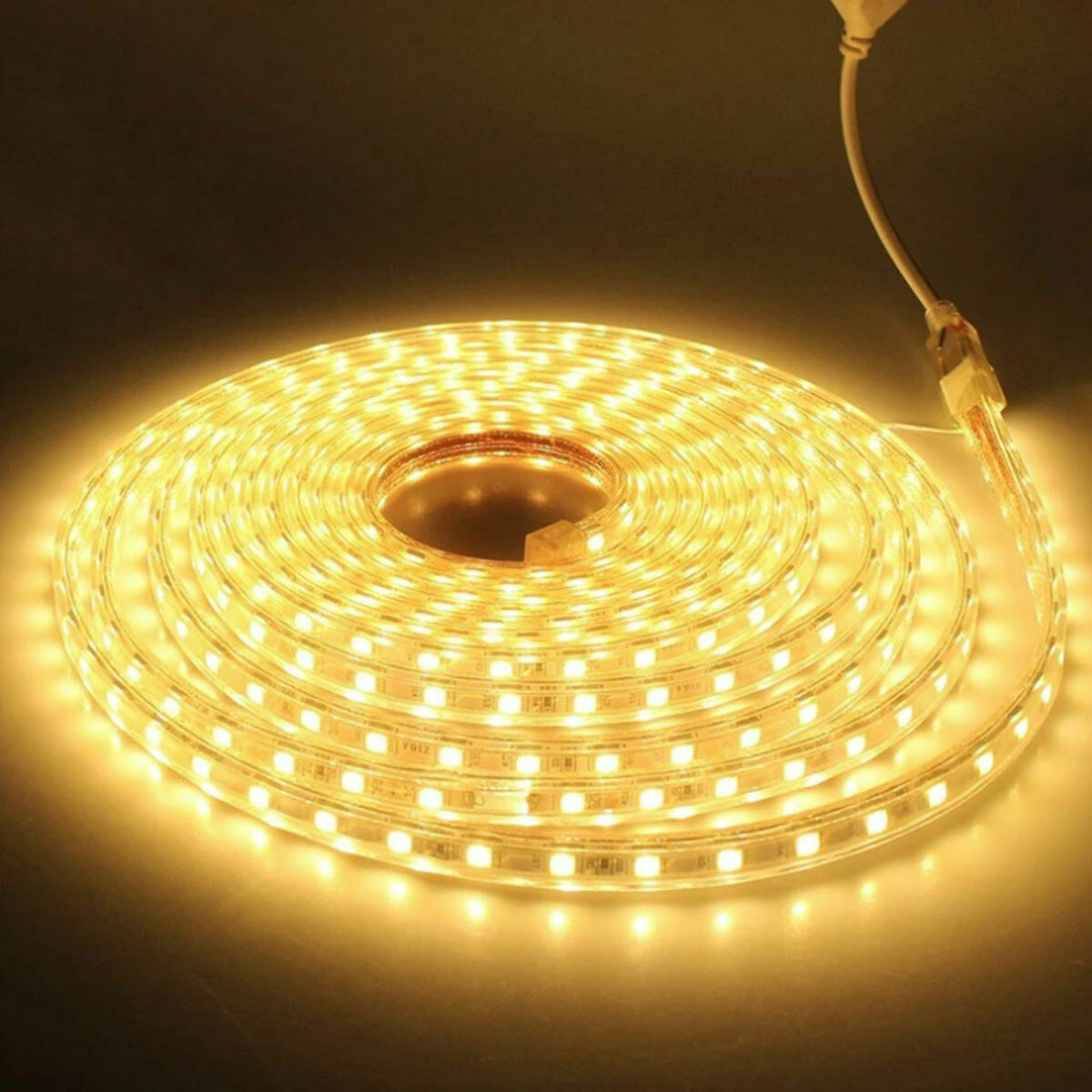 EU Plug 220V 1M - 20M Waterproof 5050 SMD LED Strip Flexible Tape Rope Light