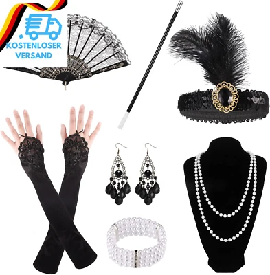 Opopark 9 Stück 20Er Jahre Accessoires Gatsby Accessoires 1920Er Accessoires Dam