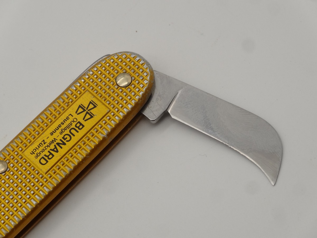 Victorinox Yellow Gold ALOX Swiss Army 2 Knife 93mm BUGNARD Old