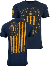 Howitzer Style Men's T-Shirt PATRIOT Navy Military Grunt MFG S -5XL