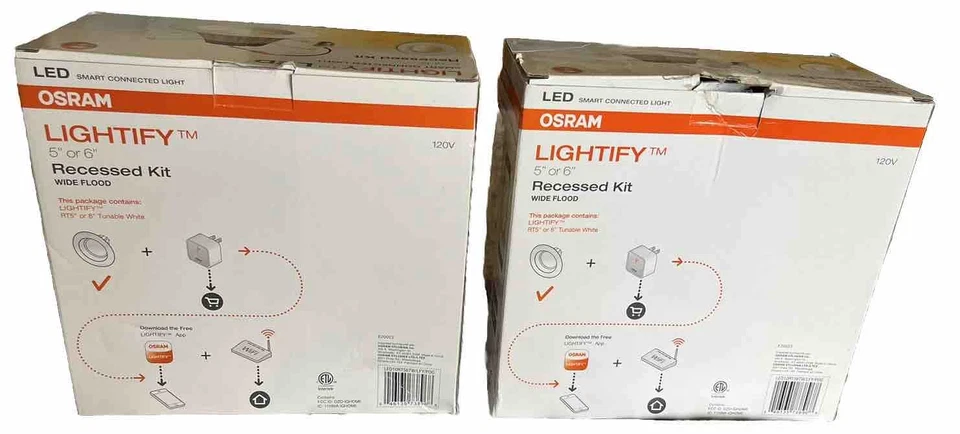 Osram Lightify LED / SMART CONNECTED LIGHT 120v 5-6” RECESSED KIT - 2 KITS - Image 3 of 4