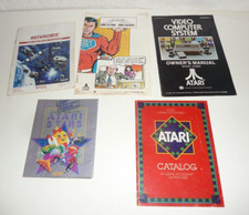 Vintage Lot of 5 Atari Videogame Catalogs and Manuals S-62