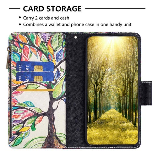 For Samsung S24 Ultra S23 S22 S21 S20 S10 Zipper Wallet Stand Leather Case Cover - Picture 54 of 56