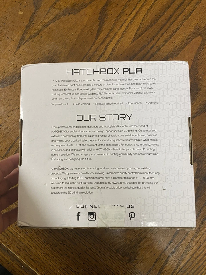 Matchbox Polyactic Acid 1.75MM Filament 1KG Per Spool Cool  New In Box - Image 4 of 4