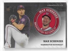 2020 TOPPS BASEBALL SERIES 2 MAX SCHERZER COMMEMORATIVE COIN #TPM-MS NATIONALS