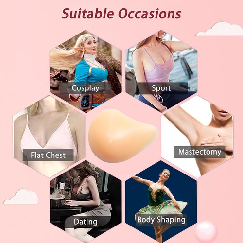 Forma seno in silicone 1 paio protesi mastectomia tazza A-G inserto reggiseno fischi falsi - Foto 10 di 10