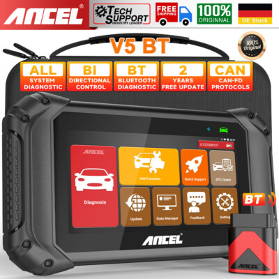  2026 Ancel V5 BT OBD2 Diagnosegerät Alle System Fehlerauslesegerät TPMS EPB
